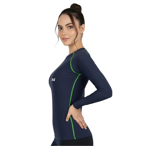 Image of NINQ Women's Long Sleeve Compression T-Shirt for Gym, Running, Yoga & Sports Wear