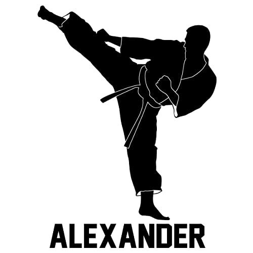 Vinilo Decorativo Karate para Niños 13" H x 10" W Negro miniatura 2