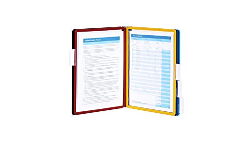 DURABLE Magnetic Wall Reference System, 5 Double-Sided Panels, Letter-Size, Assorted Colors, VARIO Design (576200)