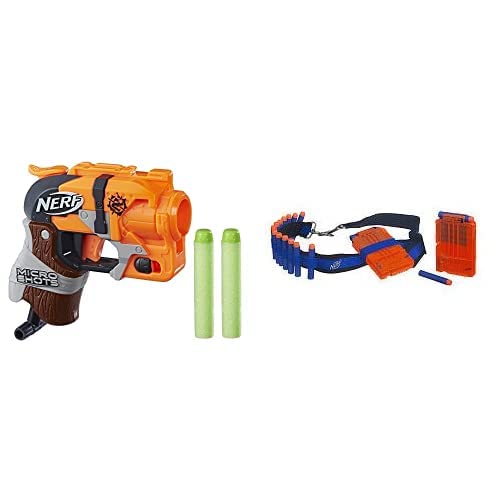 Image of Nerf Micro Shots Zombie Strike Hammer Shot with Official Elite Bandolier Kit, Ages 8 and Up