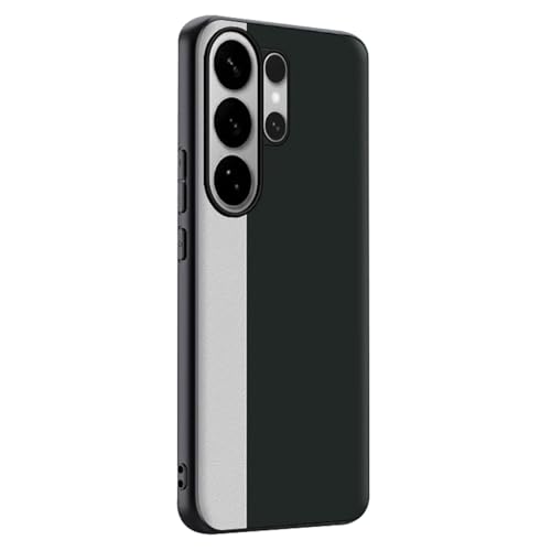Étui en cuir Galaxy S26 Ultra coque business antichoc bicolore fine verte