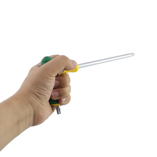 Image of Antrader T40 Torx Wrench,Anti Tamper Proof Hex Key,Chrome Vanadium Steel T-Handle Dual End Long Arm Screwdriver 2pcs,Two-tone