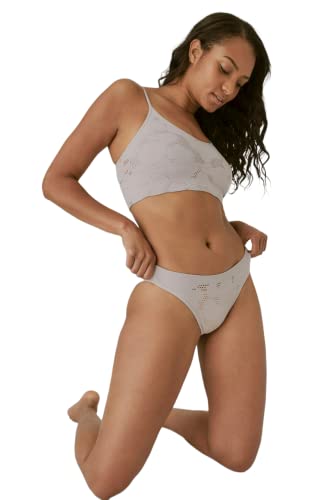 Lucky Brand Women’s Crochet Lace Bikini Panty - 3 Pack (Large, Pink/Heather Grey/Purple) #TOP4