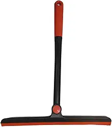 Rodo Limpa Vidro Espelho Silicone Raspador Da Limpeza 360° (Preto/Laranja)