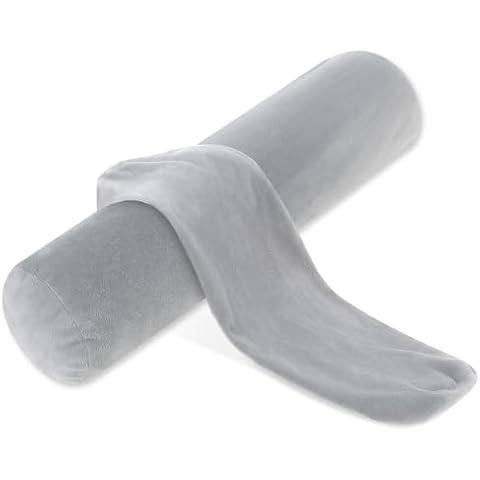 Prasacco Grey Neck Roll Pillow Covers Cover