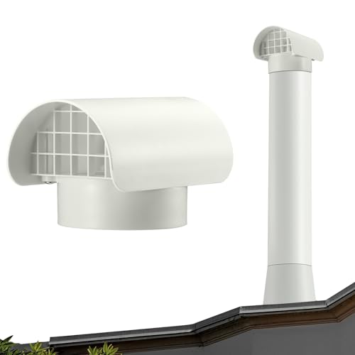 Innconee 4 Inch Radon Vent Cap for Schedule 40 Pipes PVC Fan Pipe Cap with Screen Termination...