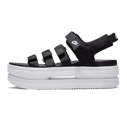 Image of Nike Women's Icon Classic Sandal NA Black /White-White (DH0224 001) - 11