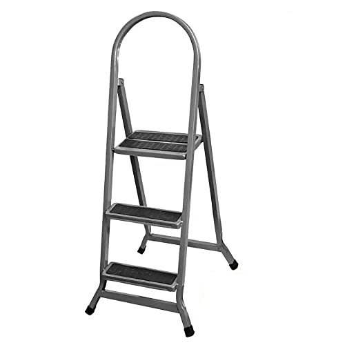 Escada Residencial 3 Degraus Retangular Resistente - Utilaço (Cinza)  