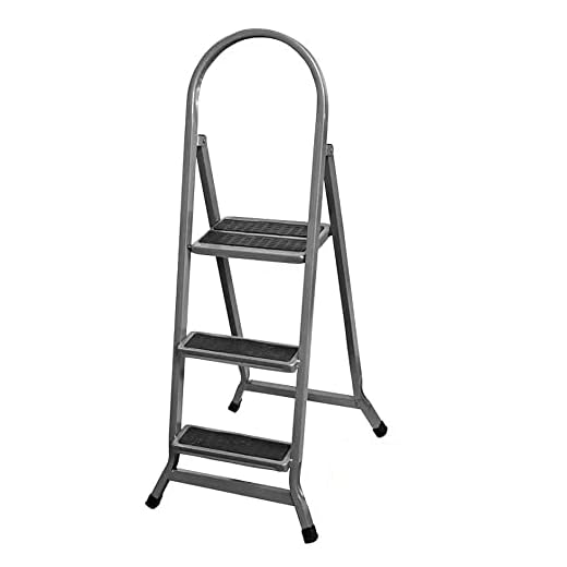 Escada Residencial 3 Degraus Retangular Resistente - Utilaço (Cinza)