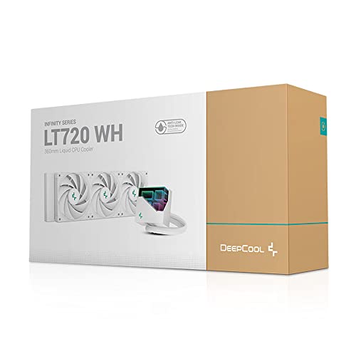 Deepcool Liquid Cooler Lt720 360Mm White Edition 4Th Gen Dual-Chamber Pump Multidimensional Infinity Mirror Argb Block Aio Cooler Anti-Leak Tech For Lga1700/1200/115X, Amd Am4/Am5 #TOP6
