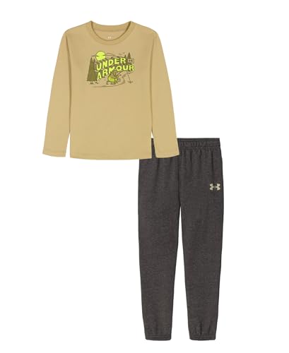 Image of Under Armour Boys' 2-piece Long Sleeve T-shirt and Fleece Pants Set, Outdoor Collection
