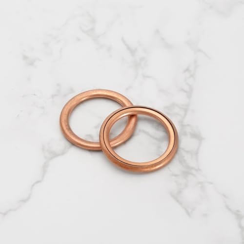 YINETTECH 20 Stück Ölablassschrauben Dichtungen Kupfer Zerkleinerungsscheiben Ölwannen Stecker Unterlegscheiben Plattenringe N013845.2 11137546275 22mm AD 16mm ID 2mm Dicke