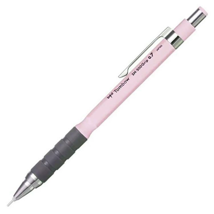 Image of Tombow Sh-300 Grip Mechanical Pencil|Tip size 0.7mm|Ideal for Students,Adults, Home, School, Office, Stationery Use|Writing, Sketching, Drawing,Mandala Art|Sakura Pink