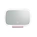 Produktbild DZWLYX 8.3inch Auto Visier Spiegel-Verfassungs-Spielraum-Spiegel-Auto-Sonnenblende Spiegel Auto Kosmetik Make-up Spiegel Sonnenschutzspiegel Mit LED-Licht Türrückspiegelkappen (Color : Pink)
