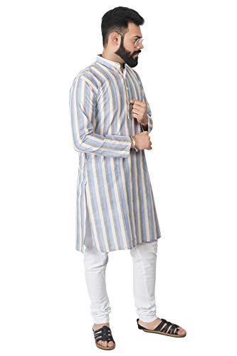 Image of Men's Cotton Long Kurta (Broad Lining)
