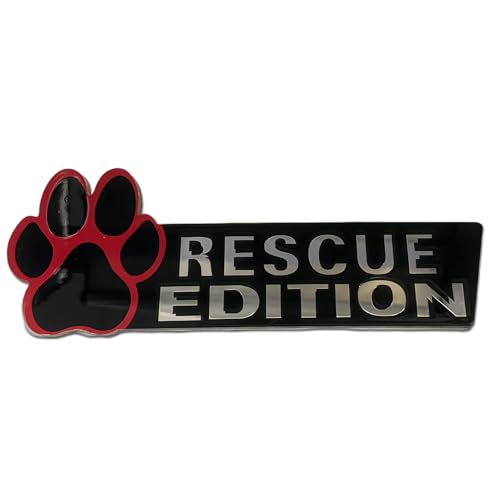 Image of Car Emblem: Dog Car Badge Laser Cutting Emblem Cool Decals Trucks German Shepherd Badge Corgi Edition Doodle Golden Retriever Vehicles Dachshund Addition Rottweiler (Rescue Paw)
