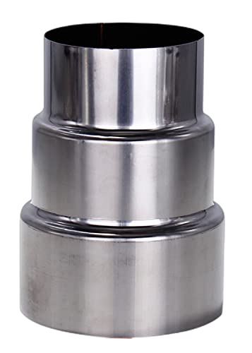 コネクタ ステンレス鋼煙突煙道ライナー レデューサー変換ジョイント 304 ステンレス鋼煙道コネクタ チューブ ガス給湯器 暖炉用 暖炉用品 アクセサリ 1PC (9cm-7cm)