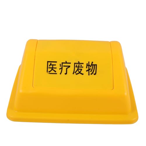 MUCKLILY Swing Top Trash Can Lid Garbage Can Cover for Outdoor Use Reusable and Portable Wastebasket Lid for Home Parks Offices and Public Spaces