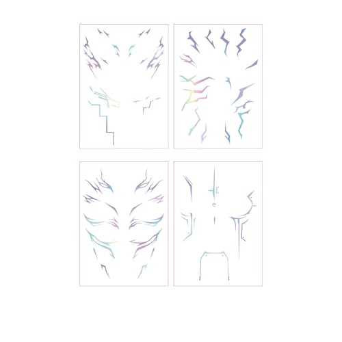 Tatuajes temporales para cosplay, pegatinas de tatuajes láser, accesorios para...