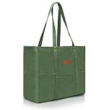 Surcult large Tote Bags for Women，16oz Cotton Canvas Tote Bag,Teacher Tote Bag with Big Capacity fo