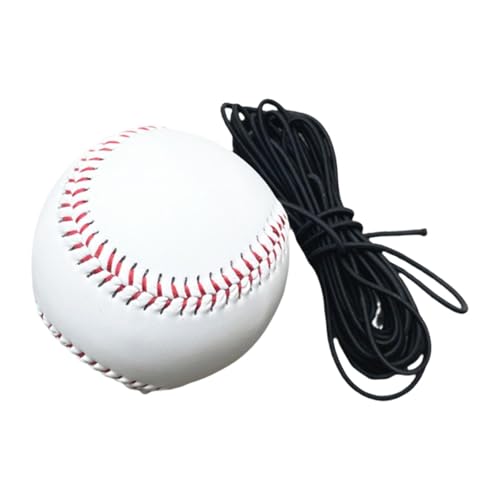 野球練習用具 打撃精度向上 ポータブル耐久設計 プレミアムロープ付き PUレザー製 男女兼用トレーニング (ソフトボール)