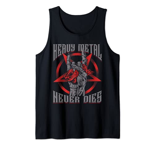Heavy Metal Never Dies Rock Skull Metalhead Canotta