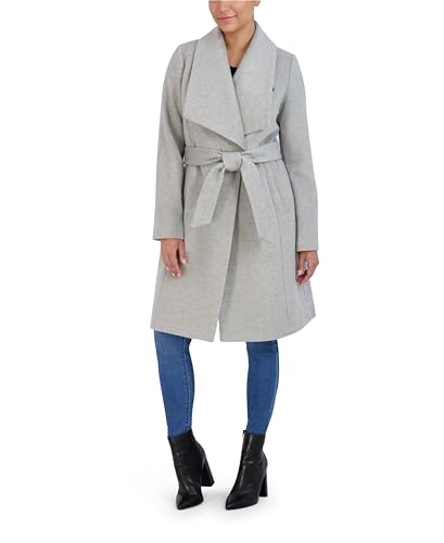 Image of Cole Haan Women's Belted Wool Blend Wrap Coat