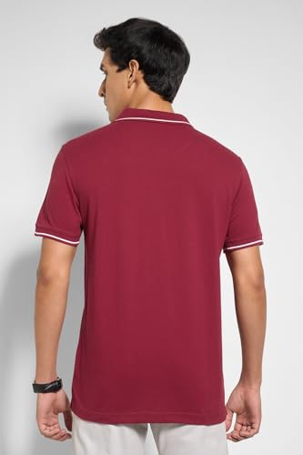 Image of Peregrine by Pantaloons Men's Solid Slim Fit Polo Shirt