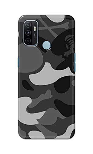 Image of Printed Hard Back Cover Case for Oppo A53 4G | Oppo A53S 4G | Oppo A32 | Oppo A33 2020 Back Cover (Army Pattern) -1302
