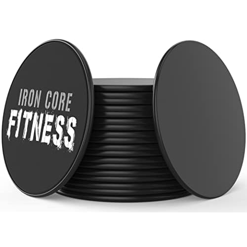 Fitness Slider 20 Disc (10 Set) Pack. Perfect for Group Training Classes, Bootcamp and HIIT by Iron Core Fitness