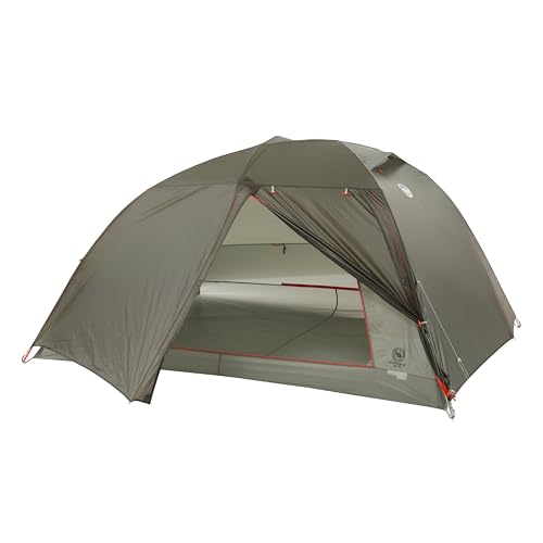 Big Agnes Copper Spur UL - Backpacking Tent For Camping, 3 Season, Ultralight, Waterproof, Anodized Poles, Lichen Green/Mercury, 3 Person XL