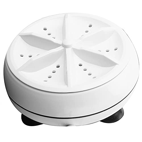 Mini Washing Machine High frequency Water saving and energy saving for jewelry, glasses and other small items(white, Automatic cycle washing, Transl)