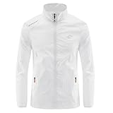 Sun Shirts Men UPF 50+ Uv Protection Long Sleeve Jackets Casual Stand Collar Full Zip Shirt Quick Dry Outdoor Jacket White