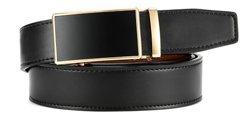 Image of CHAOREN Mens Belt - Mens Ratchet Belt Leather 1 3 /8 inch for Dress Pant - Micro Adjustable Belt Fit Everywhere
