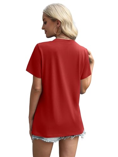 Image of XIEERDUO Womens Summer Tops 2026 Pleated Round Neck Short Sleeve Shirts Business Casual