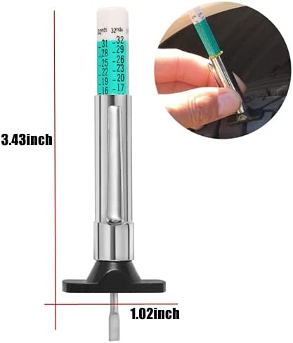 2 Pcs Tyre Tread Depth Gauge Color Coded Tire Depth Gauge Tool Tire Tread Depth Accurate Measurement Tools Range 0-25 MM