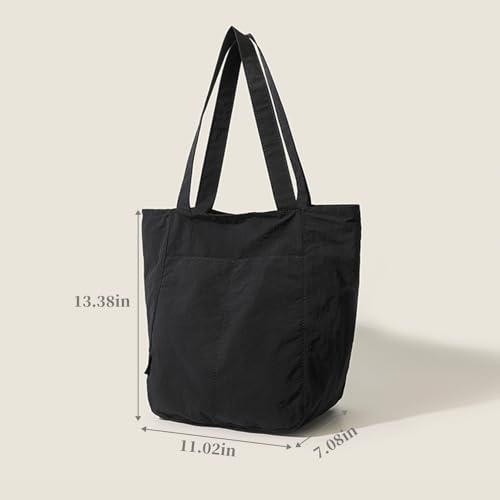 Image of Barsine Tote Bag for Women Unisex Lightweight Nylon Totes Purses and Handbags Large Casual Shoulder Hobo for Travel Gym