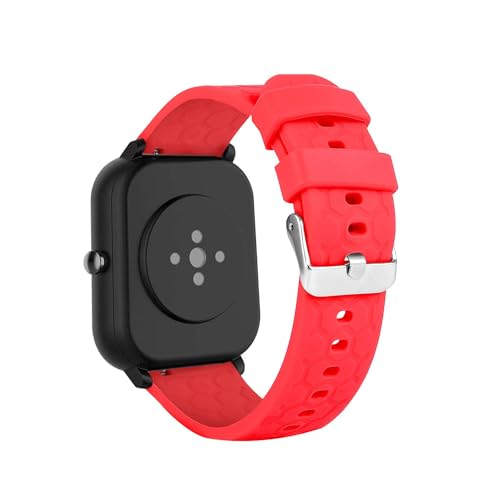 BabyValley Compatible with AMAZTIM M2 Smart Watch Band, Soft Sport Breathable Straps Replacement Wristbands for AMAZTIM M2 Accessories (Red)
