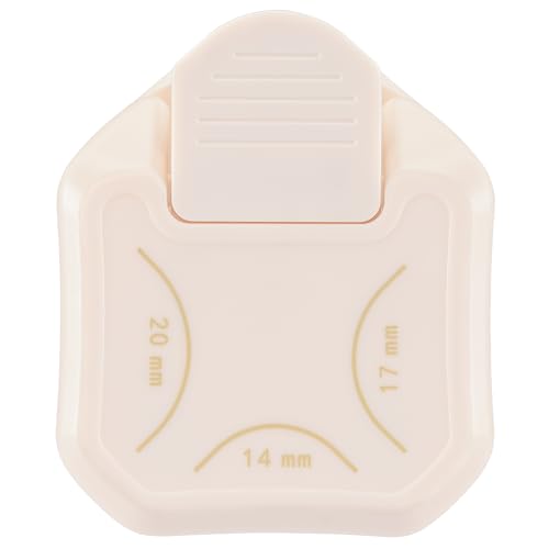 Vaessen Creative Paper, 3 in 1 Large Corner Punch, for DIY Projects, Scrapbooking and Card Making, 14-17-20mm, White/Pink