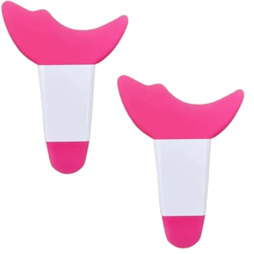 Jinmoioy マスカラガード マスカラシールドガード 2個セット アイライナーブラシ アイメイクエイド 再利用可能 多機能アイメイクアシスト アイメイクツール 補助パッド まつ毛パーマ セルフキット (ピンク B)