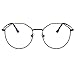 Unisex Glasses Frame Fashion Black Polygon Full Frame Decoration Prescription Glasses