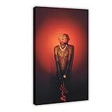poster su tela, motivo: rapper young thug 2, decorazione per camera da letto, ufficio, camera da letto, regalo, 60 x 90 cm
