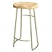 Tuklye Tabourets de Bar Métal Vintage Siège en Bois Massif Chaise de Cuisine, Mobilier de Bar, Portant Le Poids 150kg, Hauteur d'assise 45/65 / 75cm Abourets de Bar (Size : 75cm)
