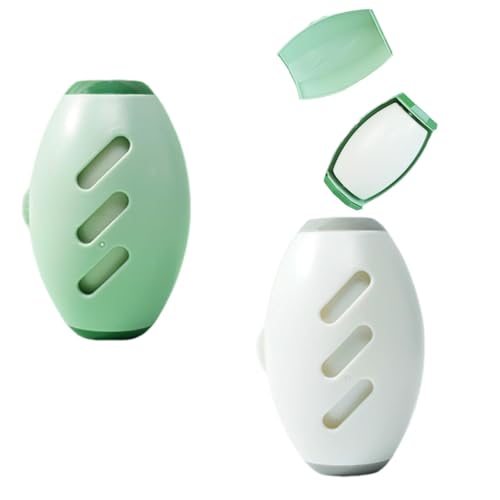 2 Pcs Gel Lint Roller, Lint Roller Reusable, Reusable Lint Roller, Clothes Roller Sticky, Small Portable Lint Ball Remover For Clothes And Pet Hair, Extra Sticky & Washable Gel (Green, White)