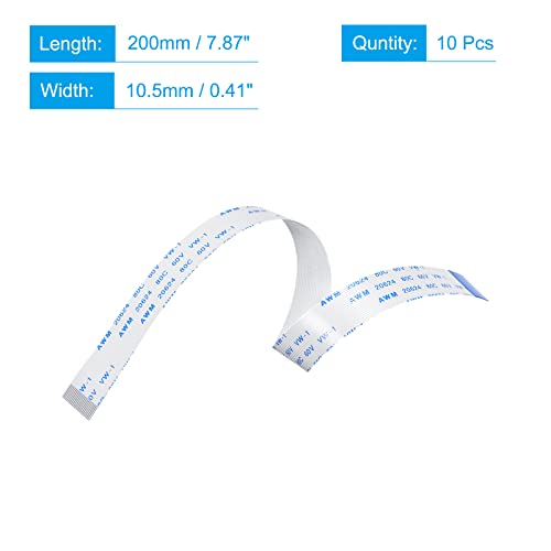 Cable plano flexible MECCANIXITY FFC 20 pines 200mm x10 miniatura 2