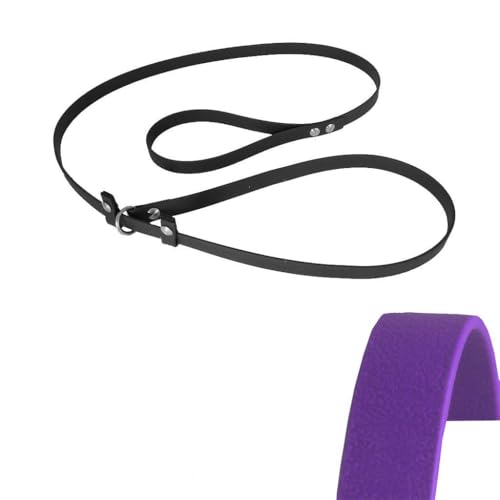 Retrieverleine Hundeleine aus Biothane, Leine für mittlere und große Hunde, schmutz- und wasserabweisend, 2,5 m lang, 19 mm breit, Lila