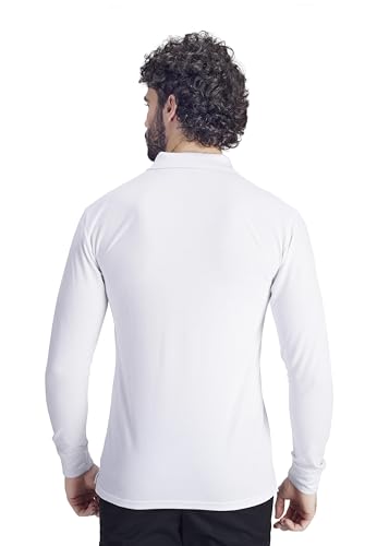 Image of Men's Cotton-Rich Full-Sleeve Polo T-Shirt with Pocket Premium Pique Fabric Casual & Stylish