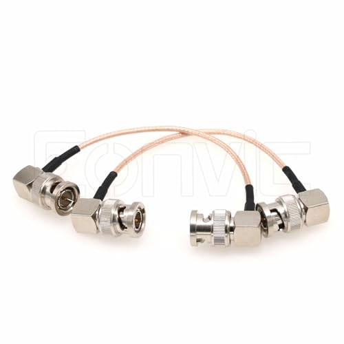 Eonvic 75 Ohm BNC Male Right Angle RG179 Coax Cable for BMCC BMPC Hyperdeck Cameras(15cm,2pcs) - Image 3