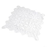 Nappe en crochet : taille précise de 40 cm ou 60 cm (carré), s'adapte à la plupart des tables, plateaux ou étagères de petite à moyenne taille ; l'artisanat pur fait main garantit des détails uniques avec des motifs complexes en dentelle ; complète les intérieurs vintage, rustiques ou bohèmes ; se fond parfaitement dans les salons, chambres ou coins de cuisine