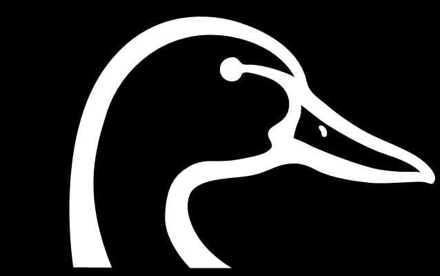 Image of Thistle Brook Cottage Wood Duck Head Car Decal 5.5H x 8W White Vinyl Hunting Truck Rear Window Windshield